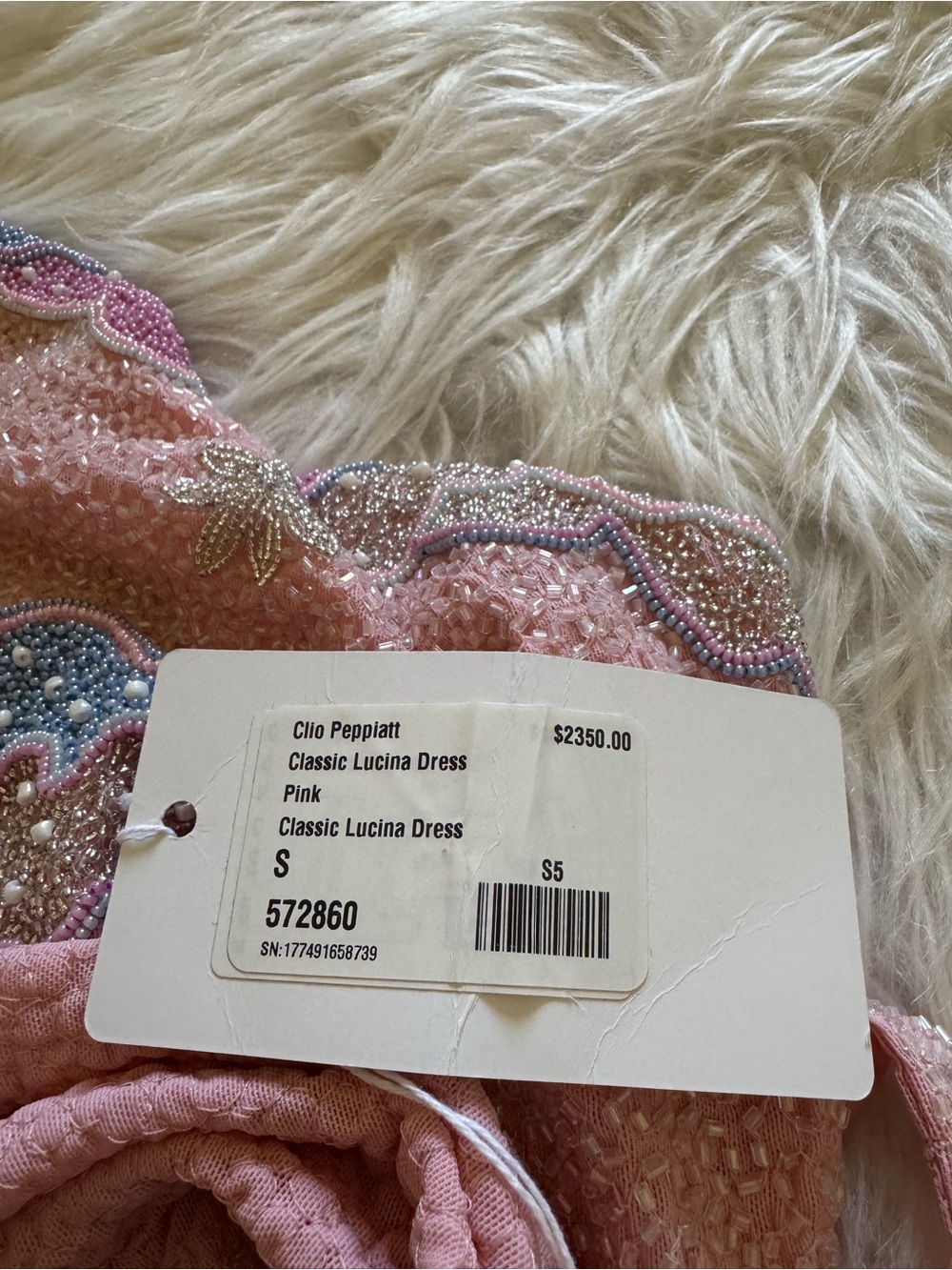 Clio Peppiatt New Lucina Dress Pink Small - Picture 7 of 8